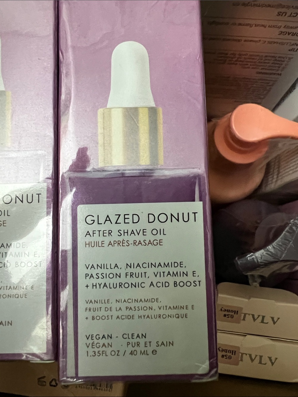 Glazed Donut After Shave Oil – Vanilla Hydrating Body Oil (Purple)
